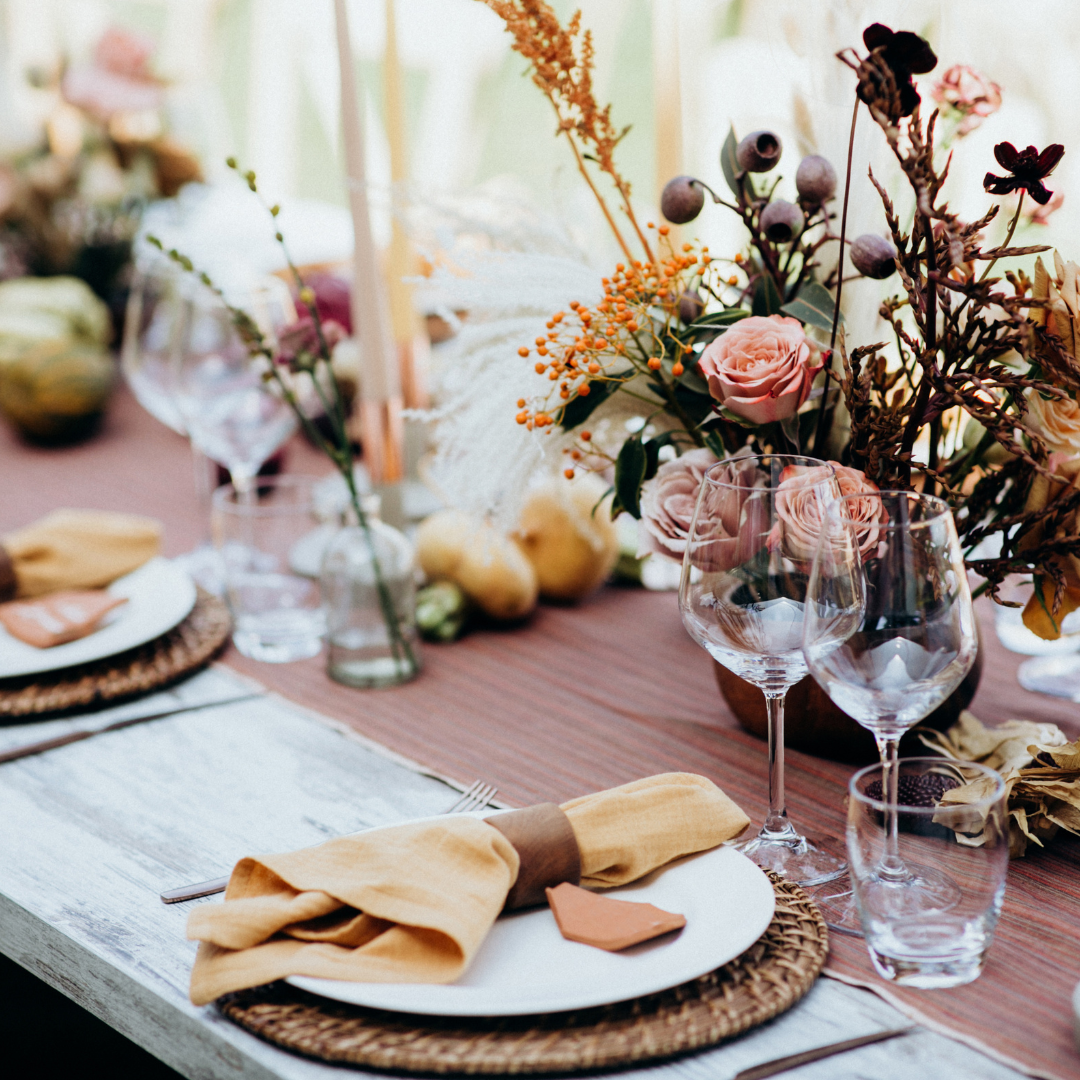 LK Celebrations table settings are beautiful and as simple or detailed as you desire.